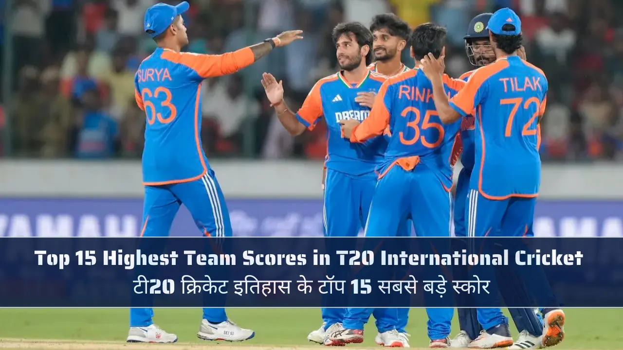 Top 15 Highest Team Scores in T20 International Cricket